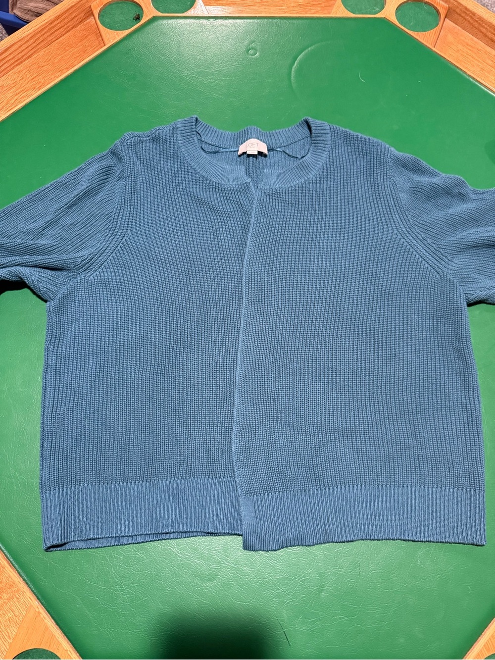 Loft teal Women's 3/4-Sleeve Cardigan Sweater size XL